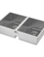 Double bowl top mount sink